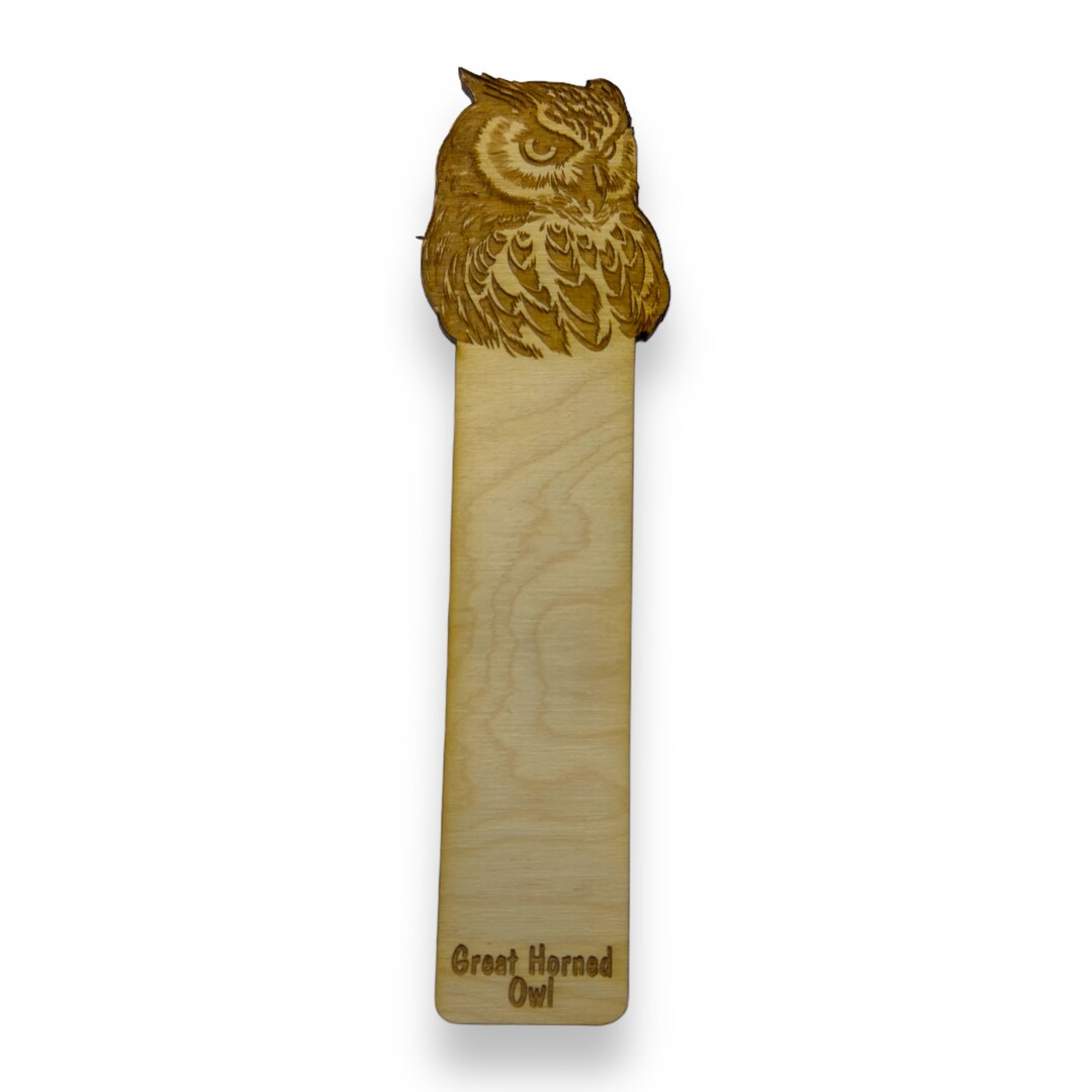 Bookmark - Great Horned Owl - Birch wood Bookmark - Great Horned Owl - Birch wood